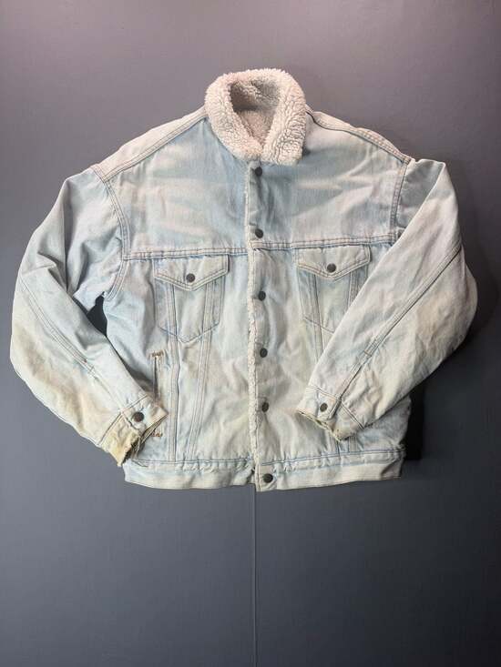 Levi's Other - 80’s Levi's Sherpa Denim Trucker Jacket Size 42 Blue USA Made Vintage